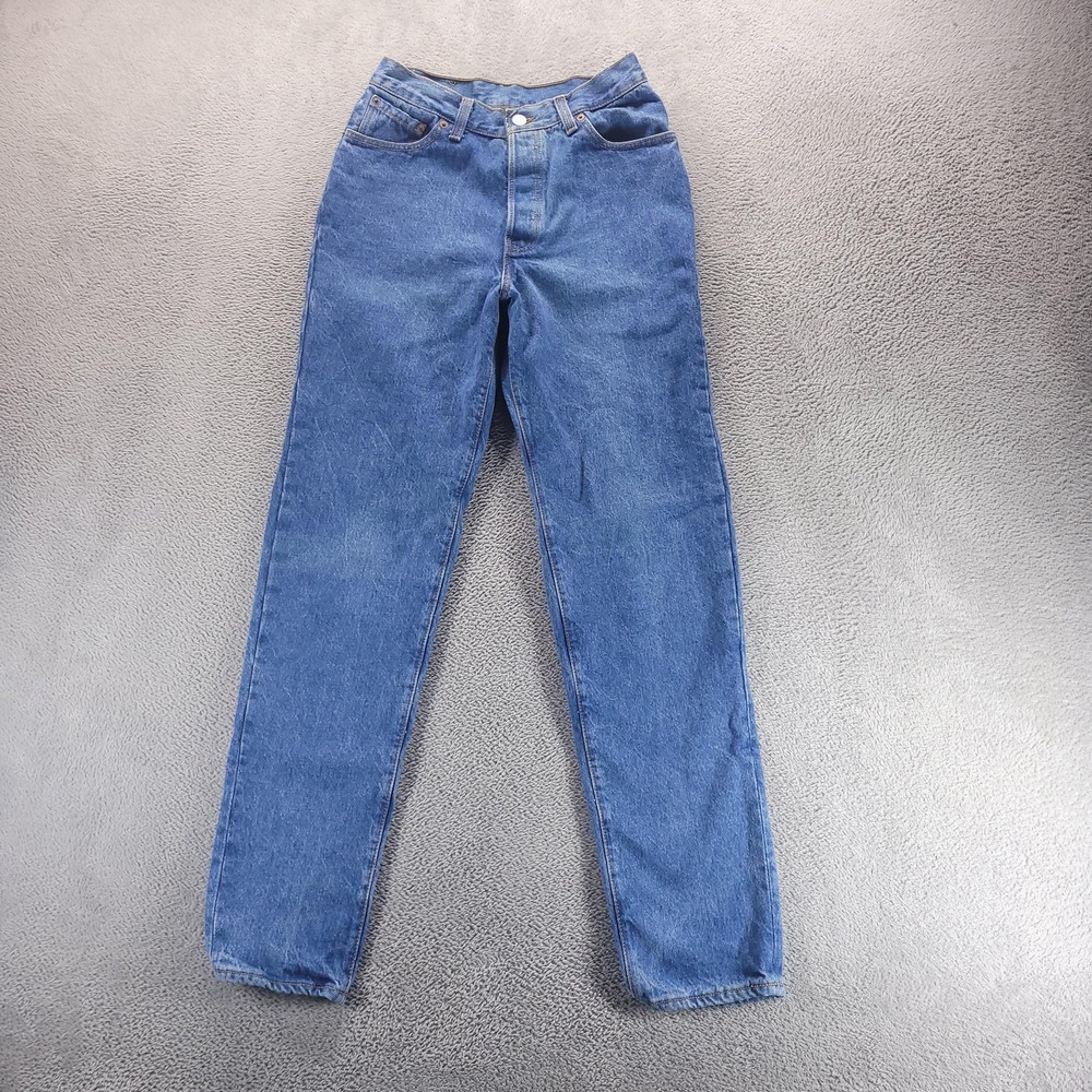 VTG Levis 501 Jeans Womens 26 Blue High Rise Mom Straight Button Fly USA 80s